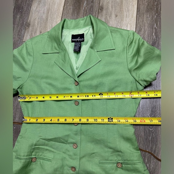 🛍️petite NWOT Positive Attitude button down dress with removable belt size P6 - Picture 6 of 7